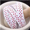 Order Grosgrain Ribbon - Swiss Dot White/Red